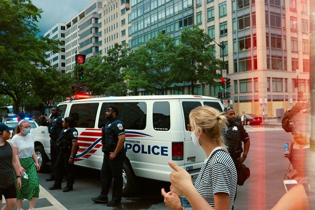 A neutral depiction of a law enforcement interaction - immigration compliance and enforcement